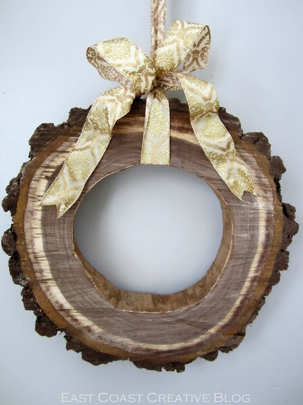 wood slice wreath